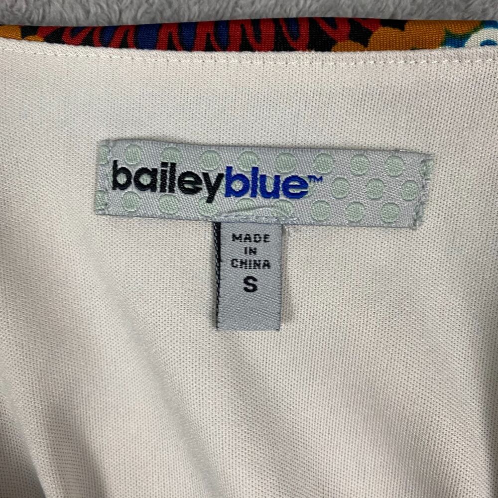 Bailey Blue Dress Women Small White Multi Floral Stretch Strapless A-Line Boho - Picture 6 of 11